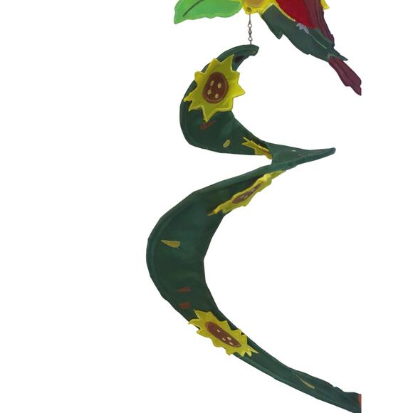 Vintage Sunflower Cardinal Spiral Flag Pennant Wind Spinner Yard Decor - Picture 4 of 7